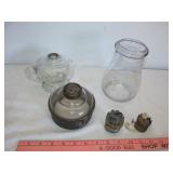 Vintage Oil Lamp Parts - Dietz Globe, Bases, Etc.