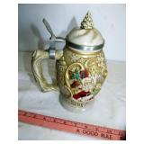 1994 Father Christmas 10' Pewter Lid Stein w/ COA