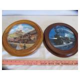 2pc Locomotive Porcelain Collector Plates