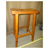 Wood Saddle Stool - Bar Stool