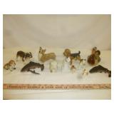 Vintage Porcelain & Ceramic Miniatures - Dogs, Etc