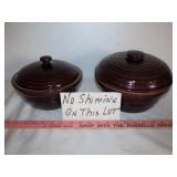 Vintage Marcrest Stone Ware Lidded Serving Bowls