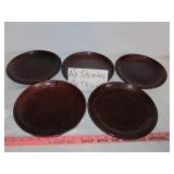 5pc Vintage Marcrest Stone Ware Dinner Plates