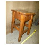 Vintage Wood Stool / Plant Stand