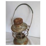 M, K & T Railroad Marked Antique Metal Lantern