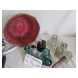 15pc Antique Glass & Ceramic Electric Insulators