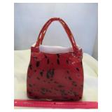 Murano Style Blown Cased Glass Purse Vase