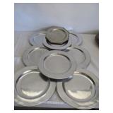 8pc Set Wilton Pewter 11' Platters +++