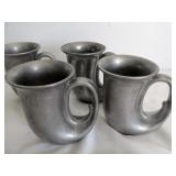 Plough Tavern Style Pewter Cornucopia Beer Mug Set