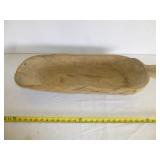 Rustic Primitive Antique Wood Bread Bowl Trencher