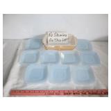 Vintage Fire King Luster Ware Pan & Delphi Plates