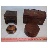 Wood Trinket & Keeper Boxes Vintage & Artist Made