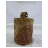 Hand Carved Onyx Stone Elephant Tea Canister