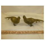 Pair of Vintage Brass Pheasants
