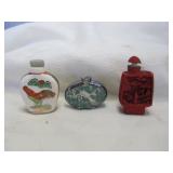 3pc Antique Snuff Bottles