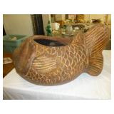 Vintage Italy Ceramic 30' Carp / Koi Fish Planter