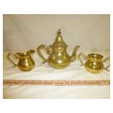 Vintage Moroccan Style Brass Tea Set
