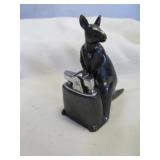 Mid Century Cast Metal Kangaroo Lighter Holder