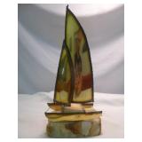 John Demott Mid Century Brass & Copper Sailboat