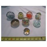 7pc Solid Art Glass Paperweights