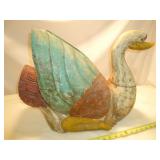 Large Solid Wood Hand Carved Swan