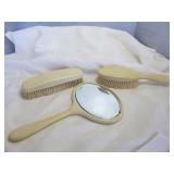 3pc Vintage Celluloid Handle Vanity Set