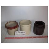 3pc Vintage Stone Ware Crocks