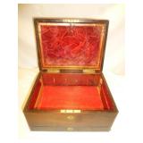 Antique Wood Single Drawer Jewelry / Keeper Box