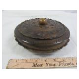 Vintage Hand Crafted Wood Trinket Box / Bowl