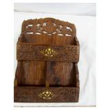 Vintage Wooden Chhilayi Wall Letter Rack