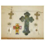 4pc - Wall Crosses & Cross Wind Chimes
