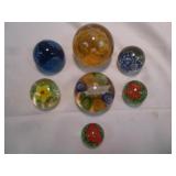 7pc Solid Art Glass Paperweights