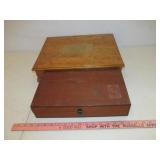 2pc Hand Made Wood Keeper Boxes / Keeper Boxes