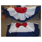 Pair of Red, White & Blue 6ft Porch Banners