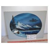 Fishar - Artist Signed Vintage Oil on Canvas