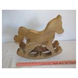 Hand Carved Wood Mini Rocking Horse