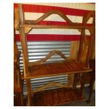 Custom Vintage Hickory Wood Open Display Shelf