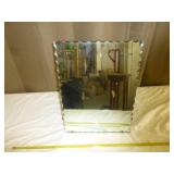 Antique Cut Scallop Edge Dresser Stand Mirror