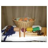 Wool Yarn & Spinning Tools - Big Basket Full
