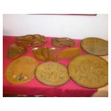 Monkey Pod Wood Bowls & Hand Painted Wood Trays