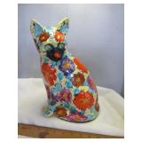 Colorful Italian Ceramic Kitty Coin Bank