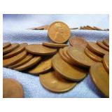 65pc US Lincoln wheat Cents - Wheat Pennies