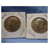 1965 & 1966 US Kennedy 40% Silver Half Dollars