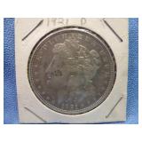 1921-D US Silver Morgan Dollar