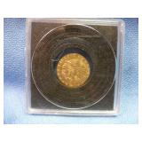 1910 US Indian Head $2.50 Gold Quarter Eagle Coin