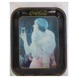 Coca Cola Party Girl Vintage Metal Serving Tray