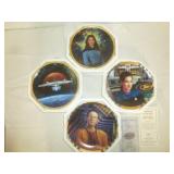 4pc Star Trek Hamilton Porcelain Collector Plates