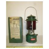 Vintage Coleman Red Glass Globe Gas Camp Lantern