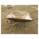 Antique Steel & Cast Iron Wheelbarrow