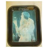 Coca Cola Party Girl Vintage Metal Serving Tray